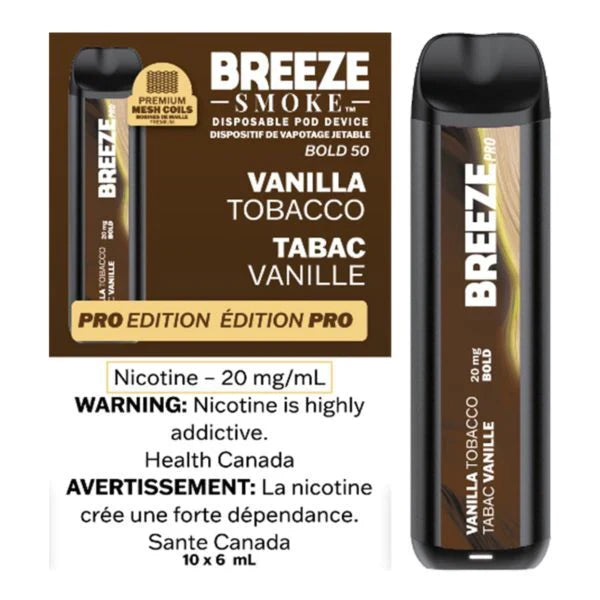 BREEZE PRO DISPOSABLE - VANILLA TOBACCO True North Vapor BREEZE PRO DISPOSABLE - VANILLA TOBACCO True North Vapor