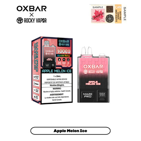 Rocky Vapor OXBAR MAZE PRO 10K - Apple Melon Ice