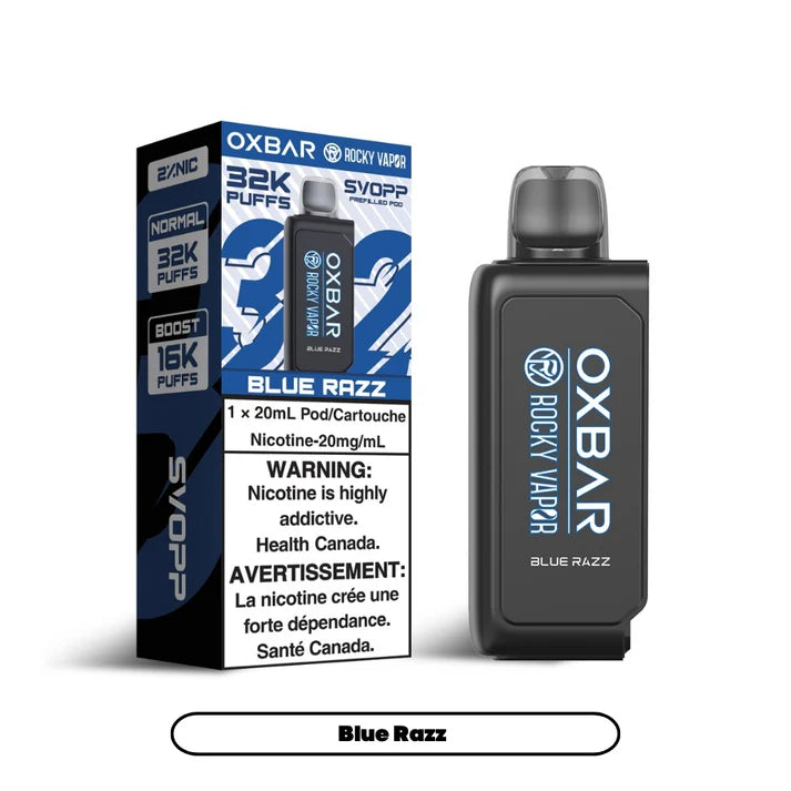 POD PRÉREMPLI SVOOP ROCKY VAPOR OXBAR 32K - BLUE RAZZ