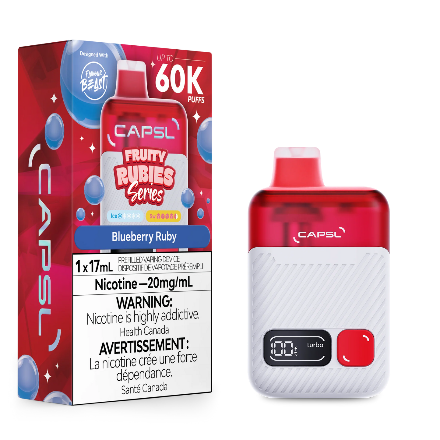 CAPSL 60K (Fruity Rubies Series) Blueberry Ruby