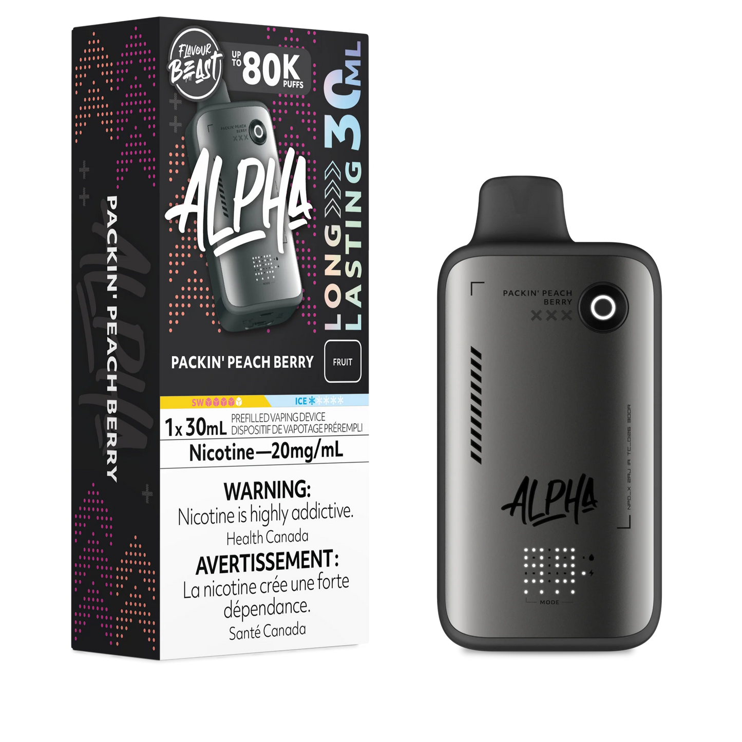 Flavour Beast Alpha 80K - Packin' Peach Berry