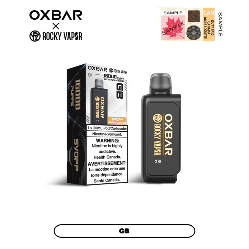 SVOOP ROCKY VAPOR OXBAR 16K PREFILLED POD - GB True North Vapor SVOOP ROCKY VAPOR OXBAR 16K PREFILLED POD - GB True North Vapor