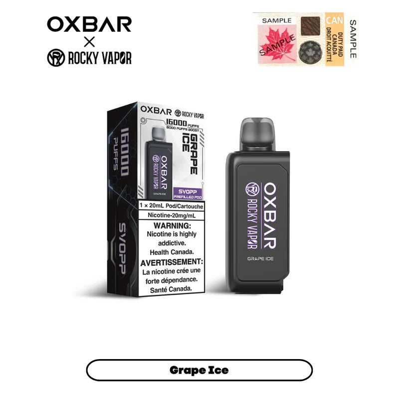 svopp vape pods SVOOP ROCKY VAPOR OXBAR 16K PREFILLED POD