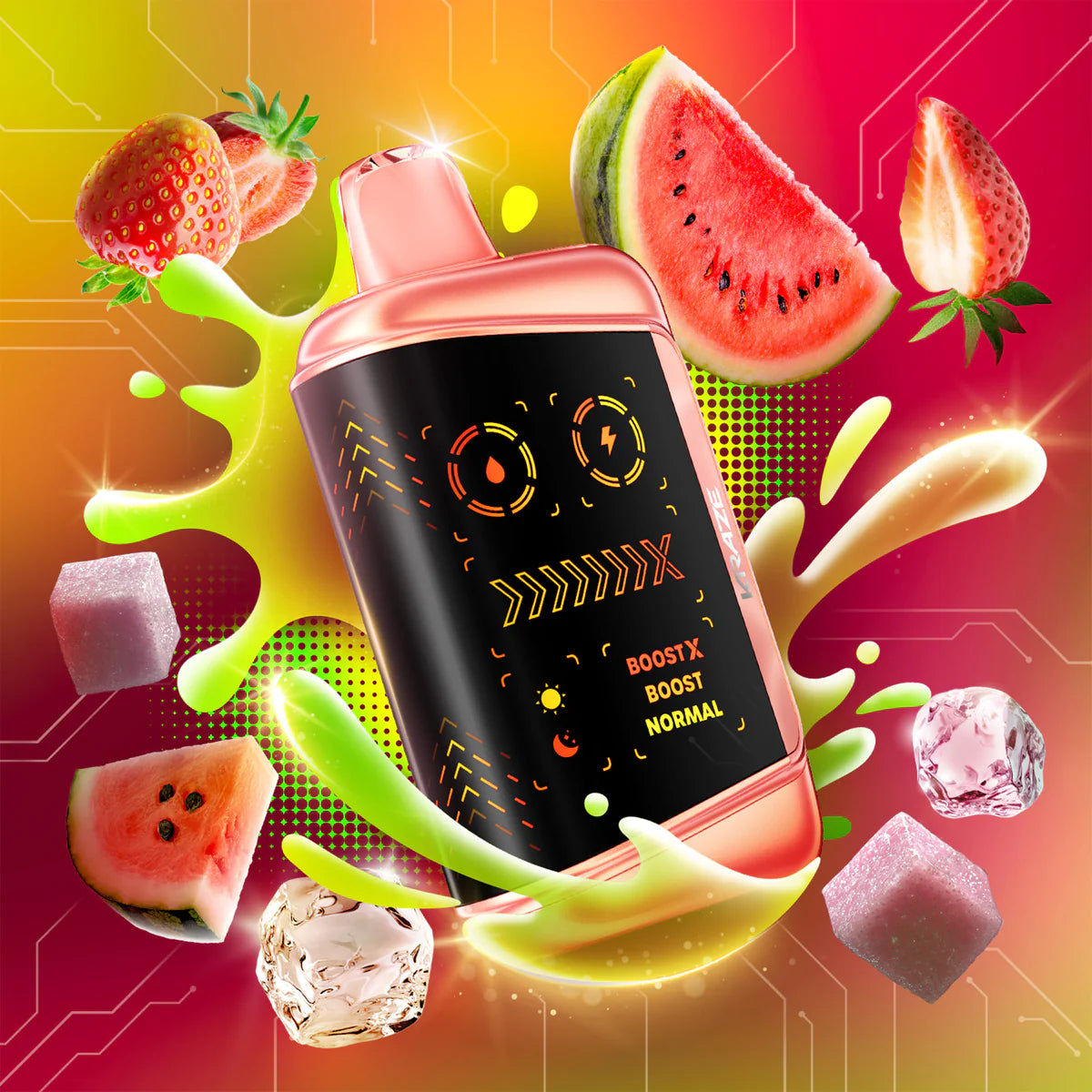 Kraze MEGA X 48K Disposable Vape - Tangy Strawberry Watermelon G Ice