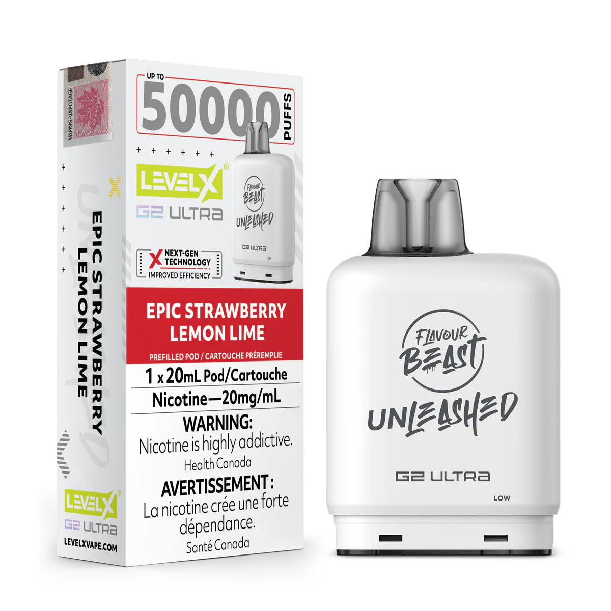 Flavour Beast Unleashed Level X G2 ULTRA Pod - Epic Strawberry Lemon Lime