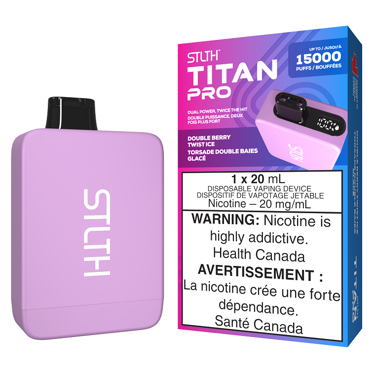 STLTH TITAN PRO 15K DOUBLE BERRY TWIST ICE DISPOSABLE