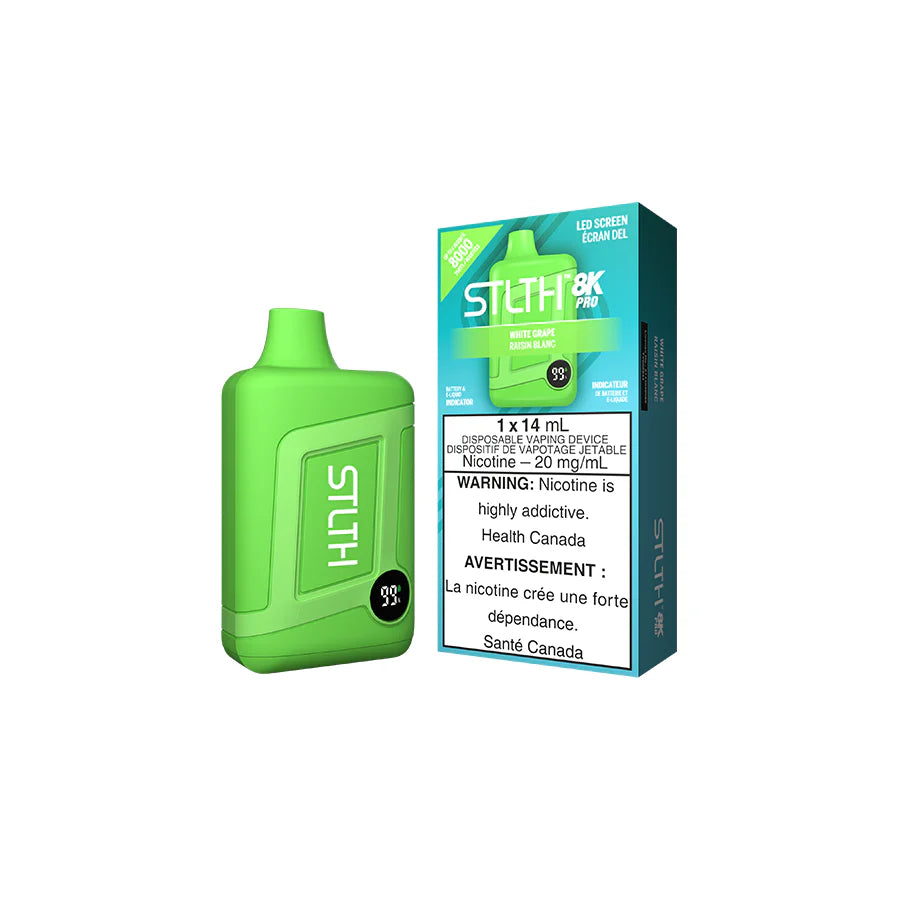 STLTH 8K PRO RAISIN BLANC JETABLE True North Vapor STLTH 8K PRO RAISIN BLANC JETABLE True North Vapor