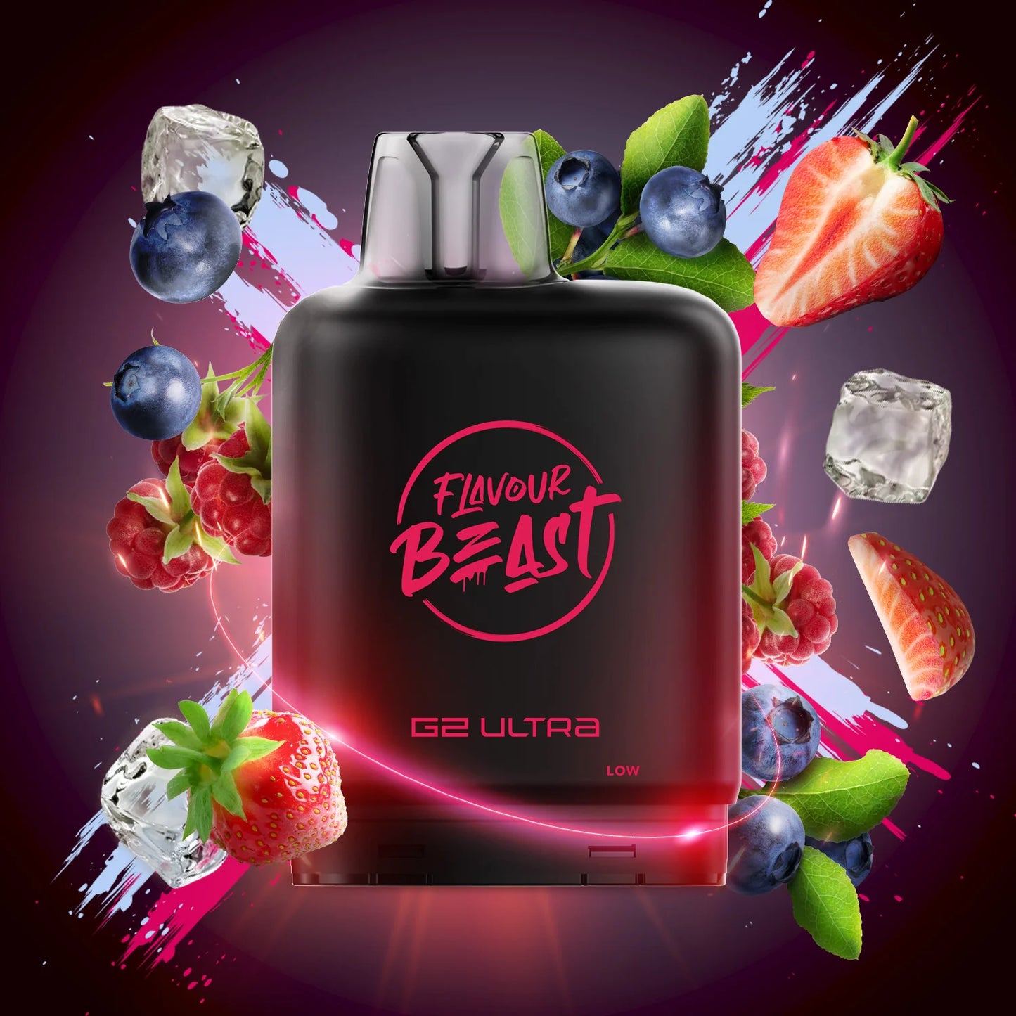 Flavour Beast Unleashed Level X Boost G2 ULTRA Pod -STRAWBERRY RASPBERRY BLUEBERRY ICED
