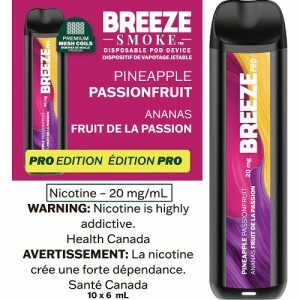 BREEZE PRO DISPOSABLE - PINEAPPLE PASSIONFRUIT True North Vapor BREEZE PRO DISPOSABLE - PINEAPPLE PASSIONFRUIT True North Vapor