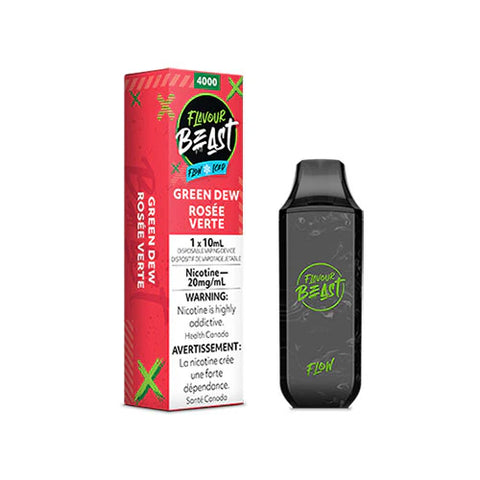 Flavour Beast Flow 4K Disposable - Gnarly Green D Iced (Green Dew)