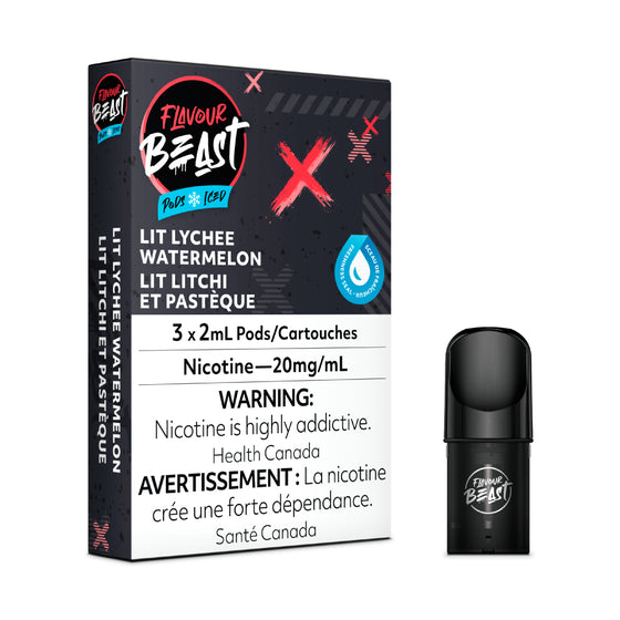 Pack de dosettes Flavour Beast - Litchi glacé à la pastèque, 3/paquet