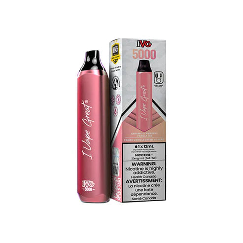IVG (I Vape Great) 5K Disposable - Creamy Strawberry True North Vapor IVG (I Vape Great) 5K Disposable - Creamy Strawberry True North Vapor