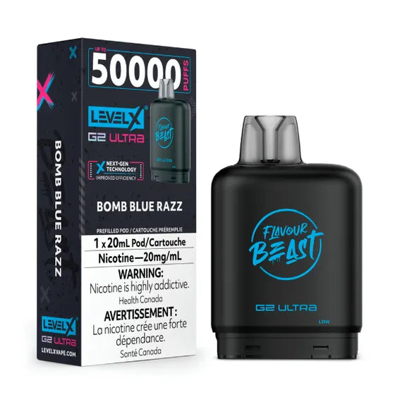 Flavour Beast Level X G2 Ultra Pod - Bomb Blue Razz