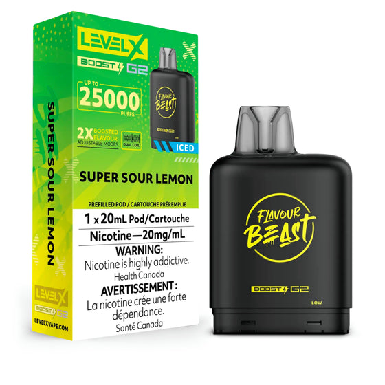 Flavour Beast Level X Boost Pod - Glacé au citron super aigre