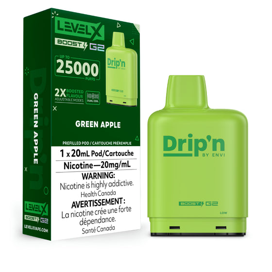 Pod Boost Drip'n Level X - Pomme verte True North Vapor Pod Boost Drip'n Level X - Pomme verte True North Vapor
