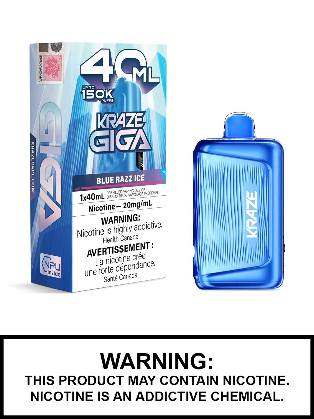 Kraze Giga 150K Disposables - 40ml