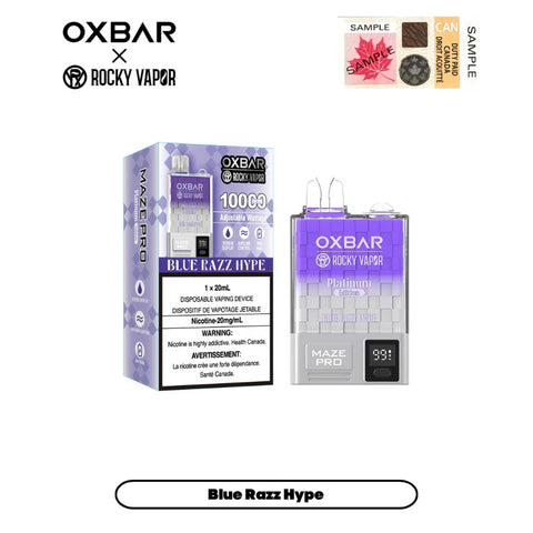 Rocky Vapor OXBAR MAZE PRO 10K - Blue Razz Hype