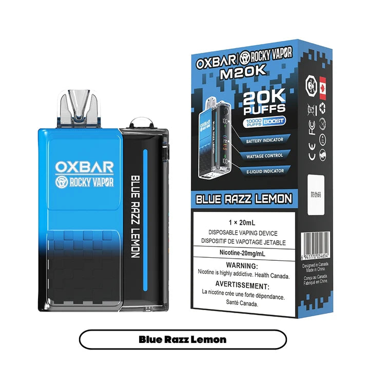 Rocky Vapor OXBAR M20K DISPOSABLE - Blue Razz Lemon – True North Vapor