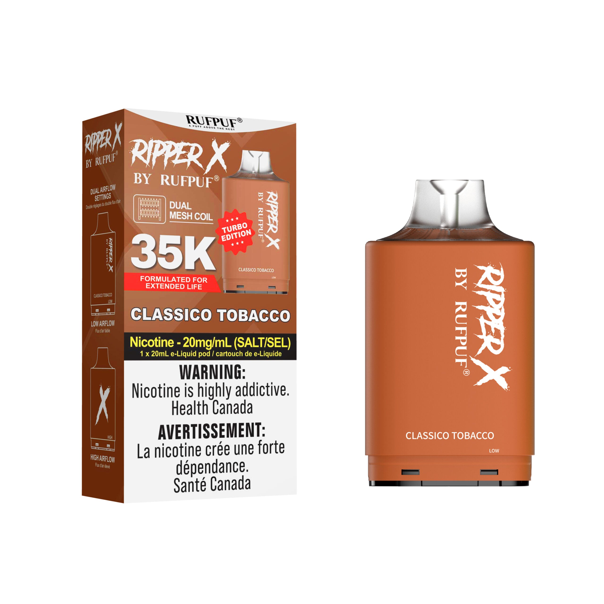 Ripper X 35K Pod - Classic Tobacco – True North Vapor