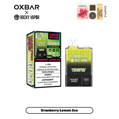 Rocky Vapor OXBAR MAZE PRO 10K - Cranberry Lemon Ice