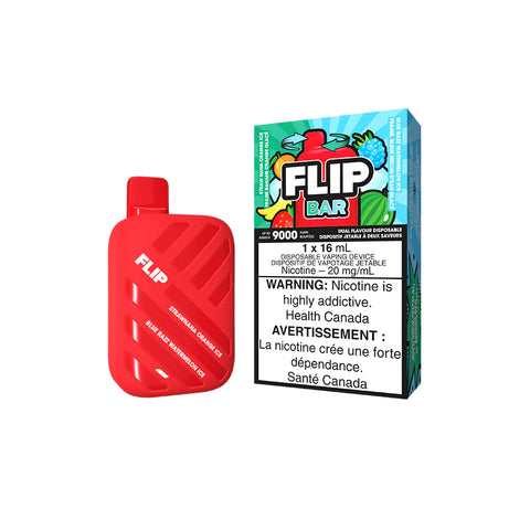 Flip Bar Disposable -Straw Nana Orange Ice & Blue Razz Watermelon Ice