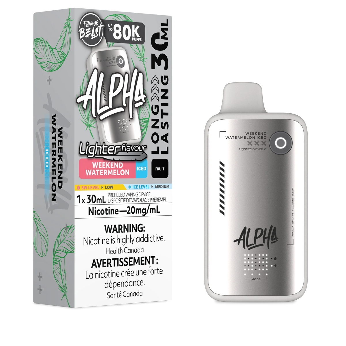 Flavour Beast Alpha 80K Disposable - Lighter Series