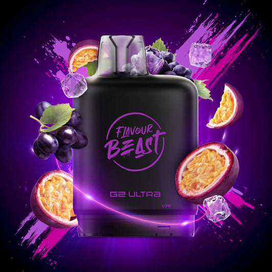 Flavour Beast Level X G2 ULTRA Pod - Groovy Grape Passionfruit (Iced)