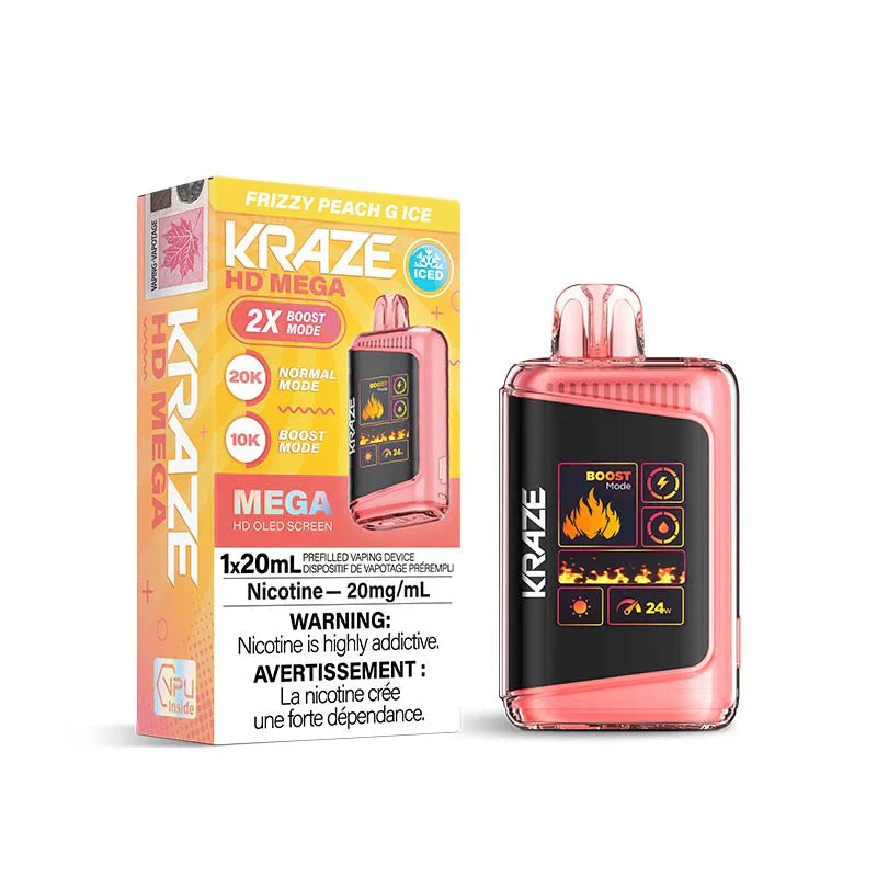 Kraze HD MEGA Jetable - Glace Fraise Kiwi