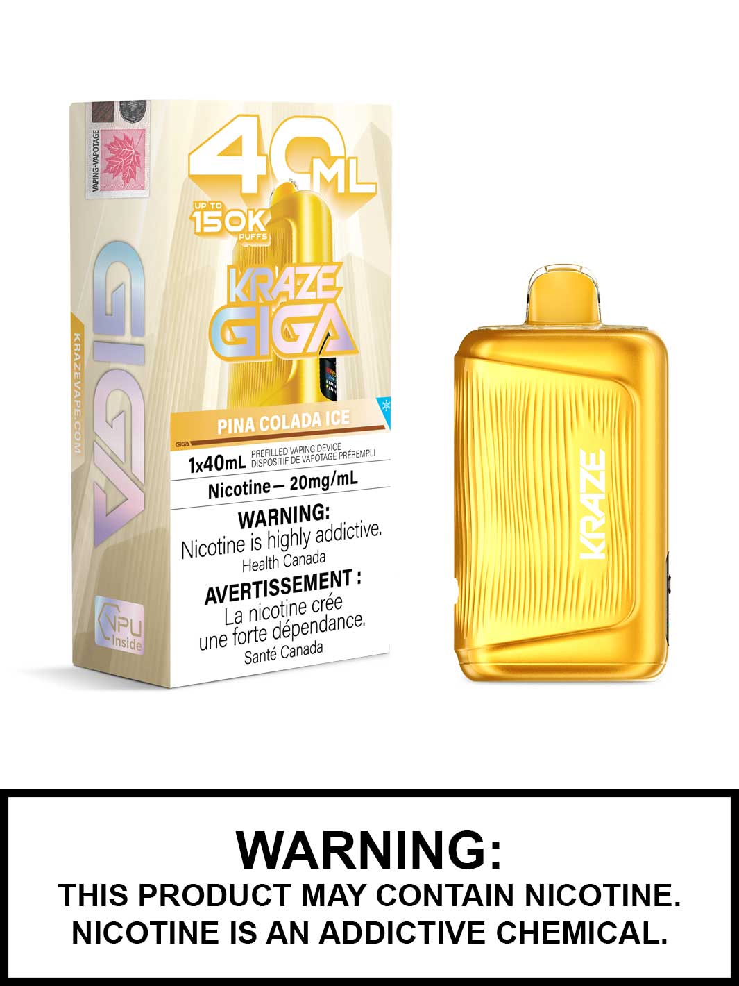 Kraze Giga 150K Disposables - 40ml