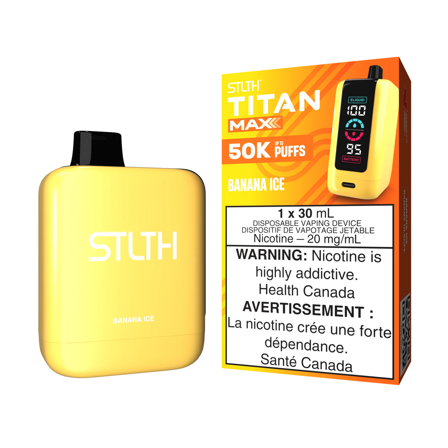 STLTH TITAN MAX 50K Banana ICE DISPOSABLE