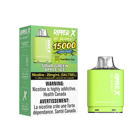 Ripper X 15K Pod - Sour Green Apple Ice