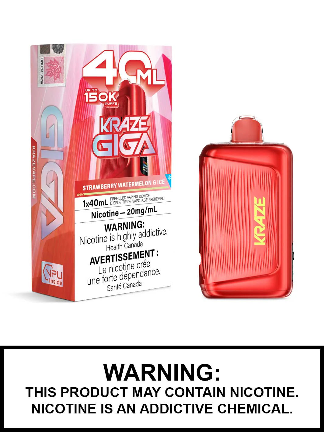 Kraze Giga 150K Disposables - 40ml