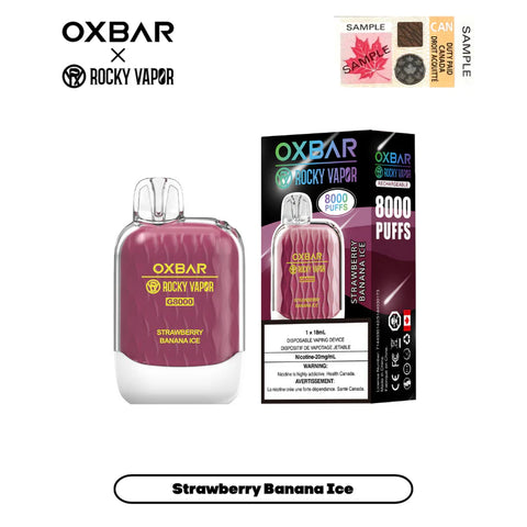 Rocky Vapor OXBAR G-8000 - Strawberry Banana Ice