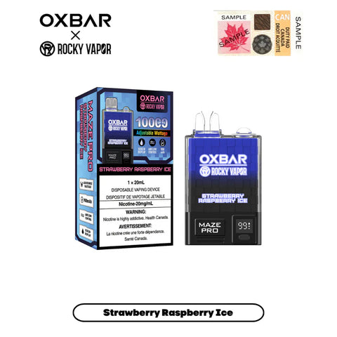Rocky Vapor OXBAR MAZE PRO 10K - Strawberry Raspberry Ice
