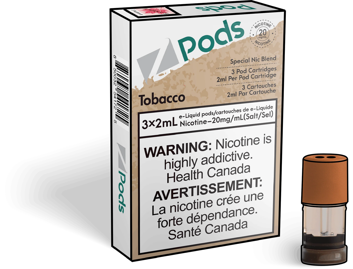 Tobacco - S Compatible Pods - Z Pods