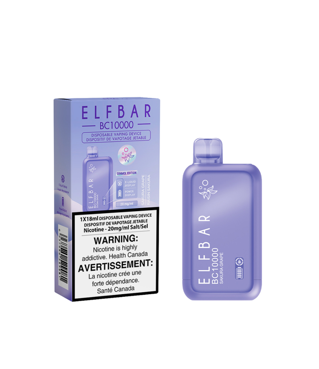 BARRE ELF BC10K JETABLE - Glace au raisin