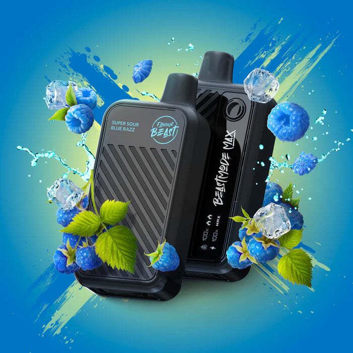 Flavour Beast 18K Beast Mode Max Jetable - Razz Iced bleu super acide