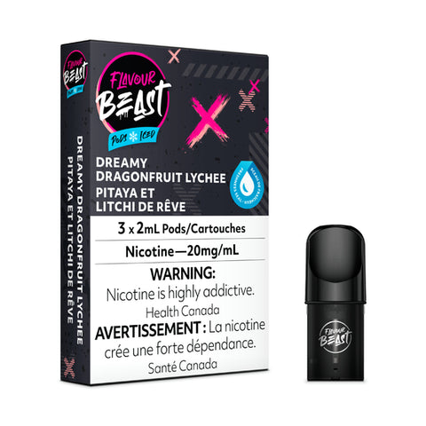 Flavour Beast Pod Pack - Dreamy Dragon Fruit Lychee Iced 3/PK