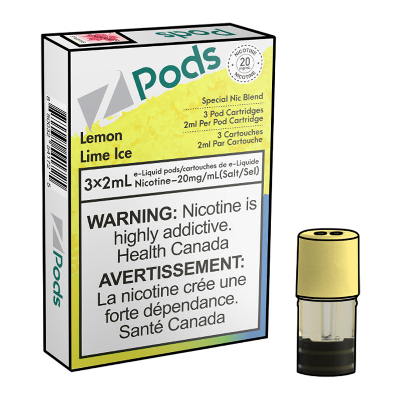 S Compatible Pod Pack - lemon lime Ice 3/PK