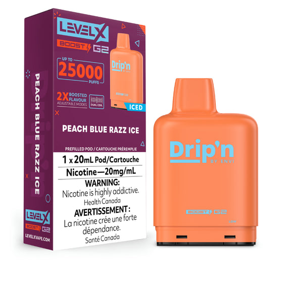 Drip'n Level X Boost Pod - Peach Blue Razz Ice – True North Vapor