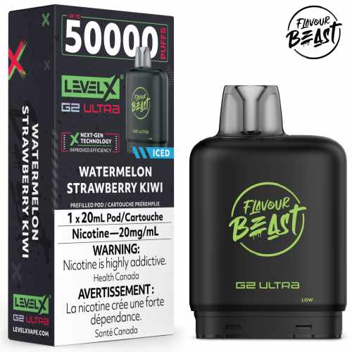 Flavour Beast Level X G2 Ultra Pod - Watermelon Strawberry Kiwi Iced