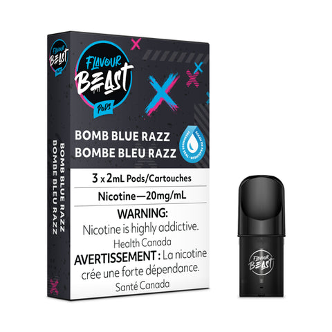 Flavour Beast Pod Pack - Bomb Blue Razz 3/PK