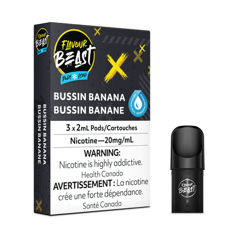 Flavour Beast Pod Pack - Bussin' Banana Iced 3/PK